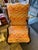 Late 19th Century Antique Mahogany Lolling Chair With Decorator Fabric For Sale - Image 5 of 5