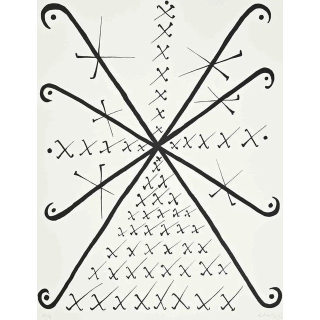 Rafael Alberti, Letter X, Lithograph, 1972 For Sale - Image 4 of 4