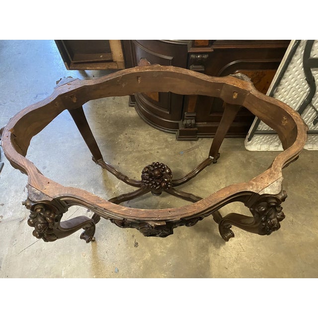 Late 19th Century J. H. Belter Carved Rosewood Marble Top Table For Sale - Image 10 of 11