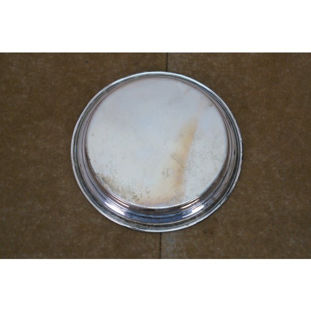 Antique Solid Sterling Silver 925 Wine Drink Bottle Coaster 53g 4.5" For Sale - Image 9 of 9