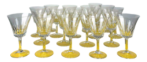 Vintage Crystal Glasses, Set of 19