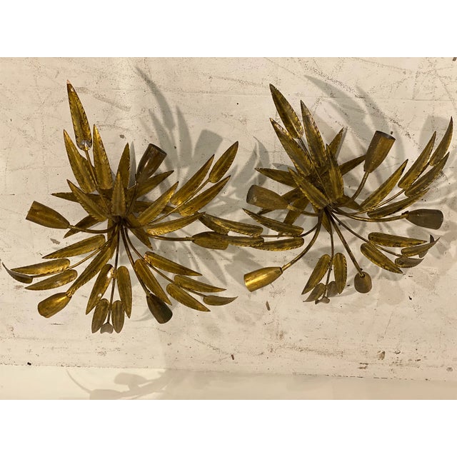 1940s French Leaves Light Fixture With 5 Lights For Sale In New York - Image 6 of 6