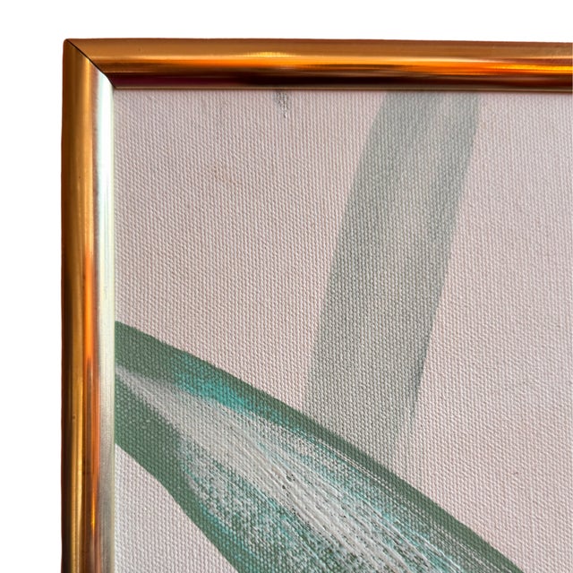 Purple 1980s Vintage Floral Painting For Sale - Image 8 of 8