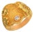 1910s Art Nouveau Old Cut Diamond 14k Yellow Gold Floral Ring, Size 8 For Sale