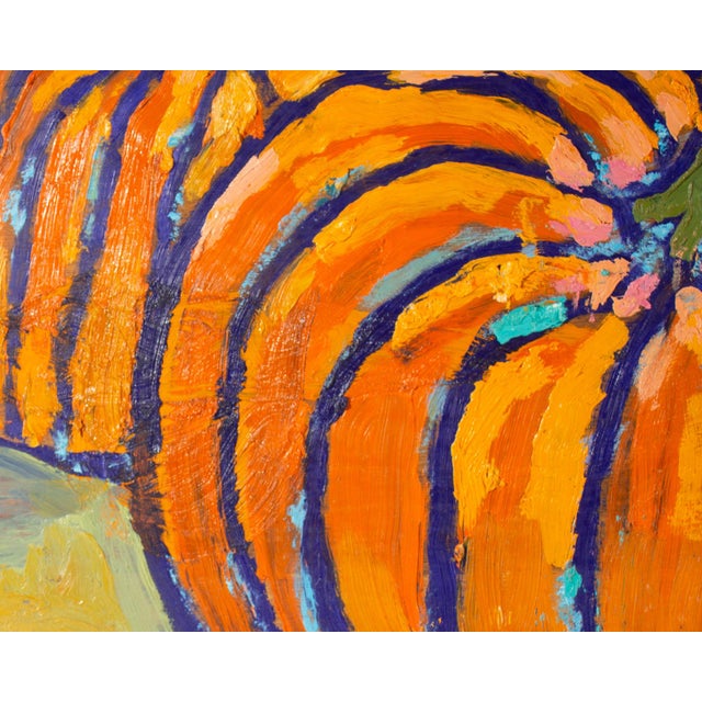 Oil on Wood Panel Painting of Pumpkins Signed Shine For Sale In Indianapolis - Image 6 of 8