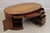 1990s Maitland Smith Leather Top Oval Partners Desk For Sale - Image 5 of 18