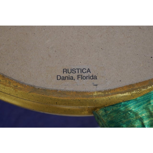 Carvers Guild Gold Frame Peacock Decorator Mirror For Sale - Image 10 of 11