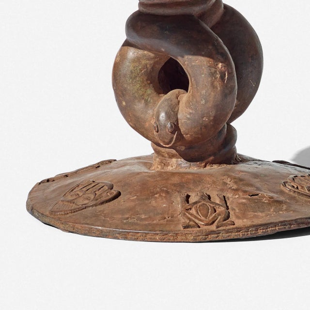 African Lost Wax Casting Bronze Stool or Table For Sale - Image 4 of 8