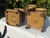 Vintage Brutalist Gilt Faux Bois Sculptural Candleholders, Graduated Pair For Sale - Image 10 of 12
