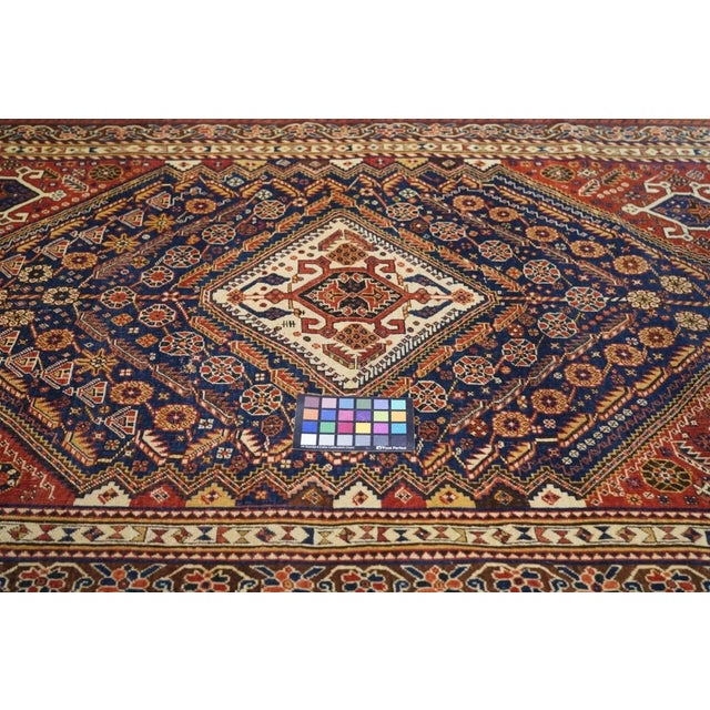 Antique Qashqai Rug 4'8'' x 6'2'' For Sale - Image 10 of 11