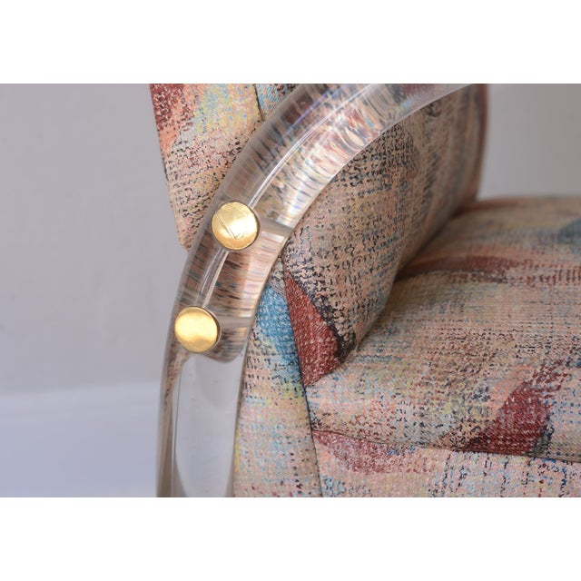 Vintage 1970s Leon Rosen Waterfall Lucite Armchairs for Pace Collection - A Pair For Sale - Image 13 of 15