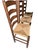 Brown Vintage American Tall Ladder-Back Rush Seat Dining Chairs — Set of 3 For Sale - Image 8 of 11