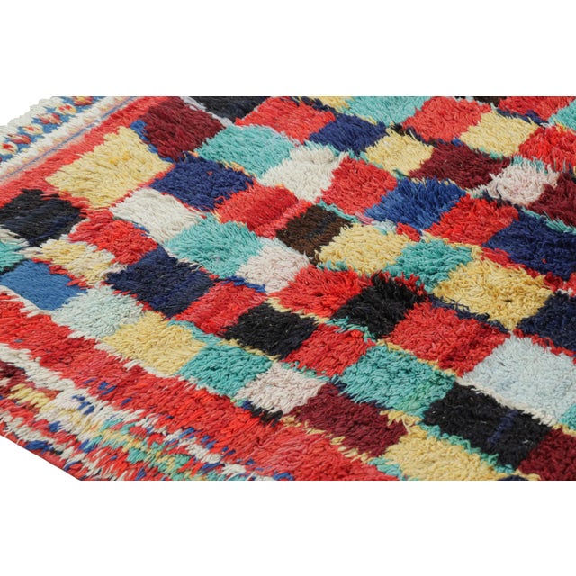 Vintage Moroccan Rug With Polychromatic Geometric Patterns, From Rug & Kilim For Sale In New York - Image 6 of 7