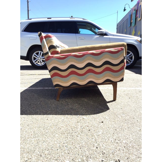 Mid 20th Century Mid-Century Modern Reupholstered Vintage Sofa, Circa 1950s For Sale - Image 5 of 12