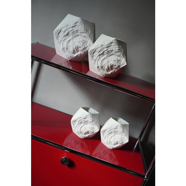 Vintage German Vases in Biscuit Porcelain from AK Kaiser, 1960s, Set of 4 For Sale - Image 6 of 15