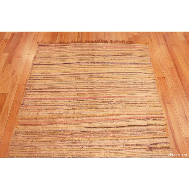 Moroccan Nazmiyal Collection Flatweave Vintage Moroccan Warm Tones Kilim Rug For Sale - Image 3 of 6