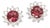 Rubellite Tourmaline Diamond Earrings 14k WG 2.55 TCW Certified For Sale