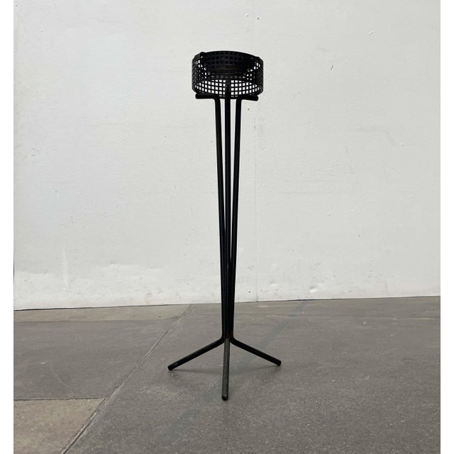 Mid-Century Modern Tripod Standing Ashtray with Perforated Metal, 1960s For Sale - Image 6 of 18