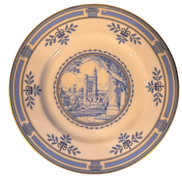 Lenox Columbia University Bone China Dinner Plates – Circa 1932- Set of 5 For Sale - Image 11 of 12