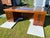 Vintage Mind Century Modern Helikon Desk Executive Hardwood Burl Wood Inlaid Wood For Sale - Image 11 of 12