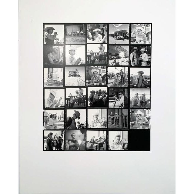 Sid Avery American, 1918–2002 James Dean on the set of the movie "Giant", Continuous Tone (No Dots) Lithographic Print, 1985 For Sale