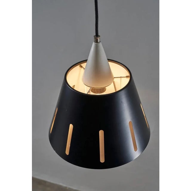 Black N ° 10 Pendant attributed to Busquet for Hala Zeist, 1950s For Sale - Image 8 of 10