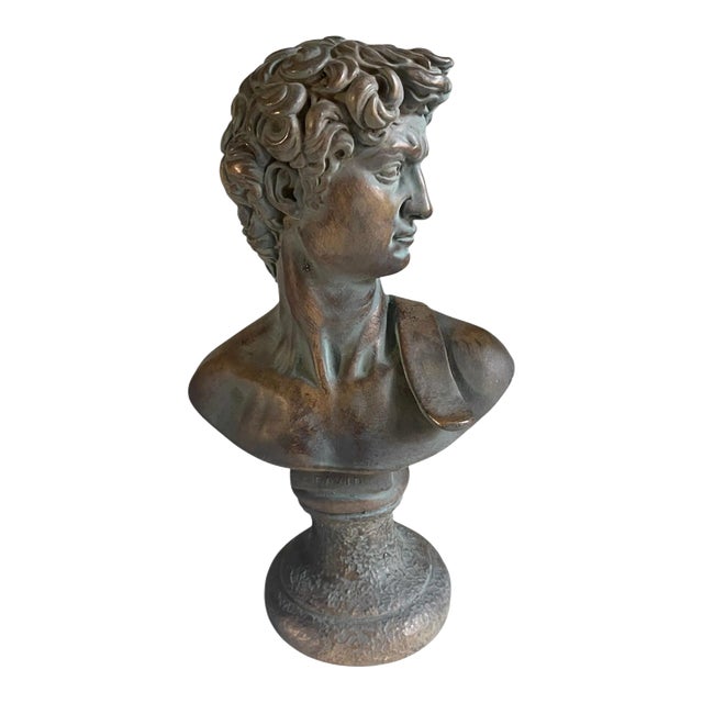 1960s Statue of David in Faux Bronze For Sale