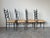 Metal 1970s Vintage Italian Gio Ponti-Style High Ladder Back Metal Dining Chairs With Brasset of 6/ Sold For Sale - Image 7 of 12