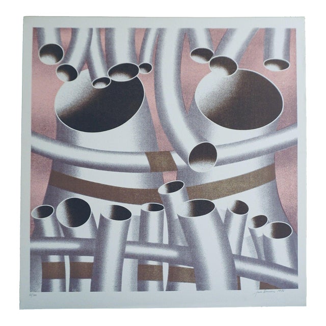 Jack Brusca Pipes Hand Signed Serigraph For Sale