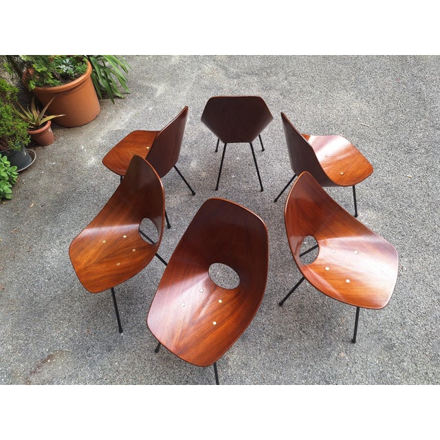 Black Chairs by Vittorio Nobili for Medea, 1950s, Set of 6 For Sale - Image 8 of 14
