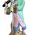 French Country Pair of Vintage Hand-Painted Porcelain Singerie Monkey Musician Figurines For Sale - Image 3 of 10