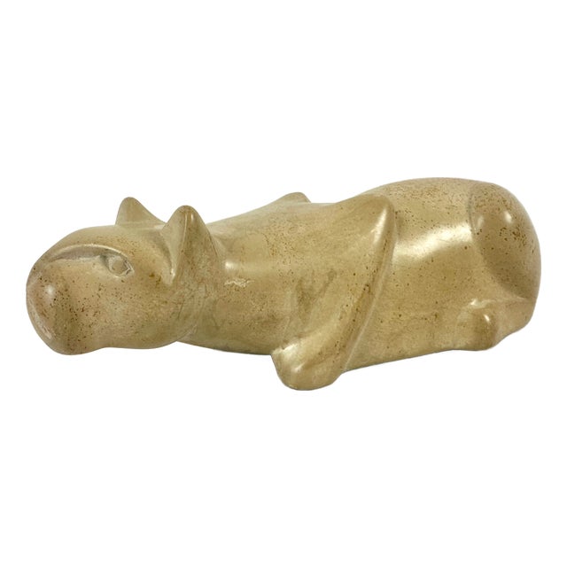 Soapstone Cat Figurine, 1960s For Sale