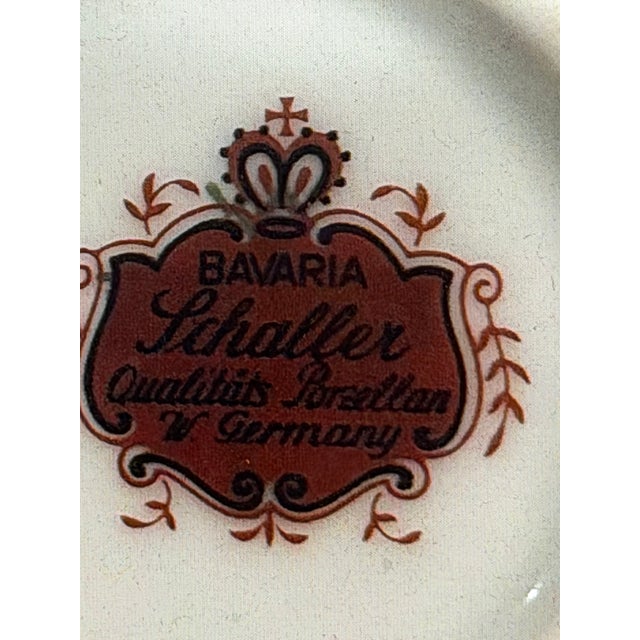 Ceramic Vintage Schaller Bavaria Fragonard Porcelain Serving Tray | Cobalt Blue & Gold Gilt | Made in Germany For Sale - Image 7 of 11