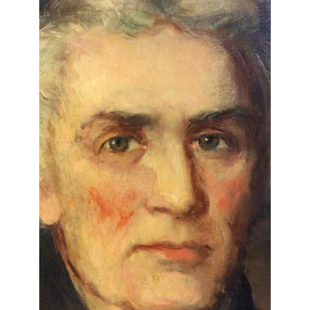 19th Century Portrait Oil Painting of a Distinguished Gentleman, Framed For Sale - Image 9 of 13