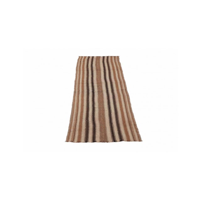 Vintage handwoven natural wool kilim rug from Kars region of Turkey. Approximatelly 50-60 years old. In very good...