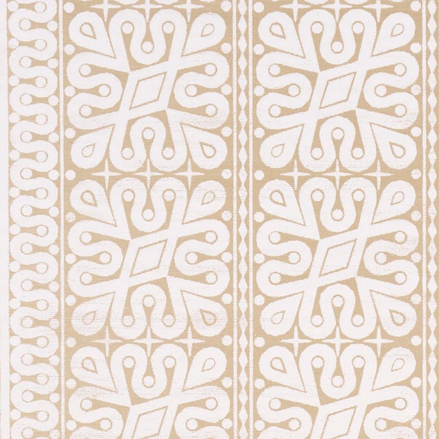 SAMPLE - Schumacher x Celerie Kemble Borneo Grasscloth Wallpaper In White For Sale