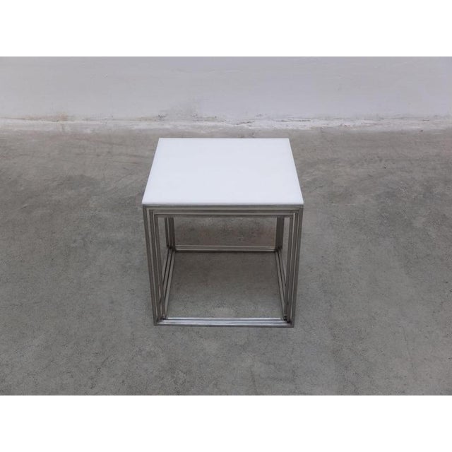 Contemporary Minimalist PK71 Nesting Tables by Poul Kjærholm for Fritz Hansen, 1957, Set of 3 For Sale - Image 3 of 18