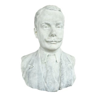 Antique French Signed Felix Desruelles Marble Bust Sculpture Hand Carved Life Size For Sale