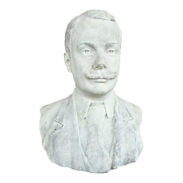 Antique French Signed Felix Desruelles Marble Bust Sculpture Hand Carved Life Size For Sale