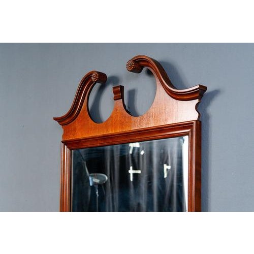 Wood English Style Wall Mirror For Sale - Image 7 of 12