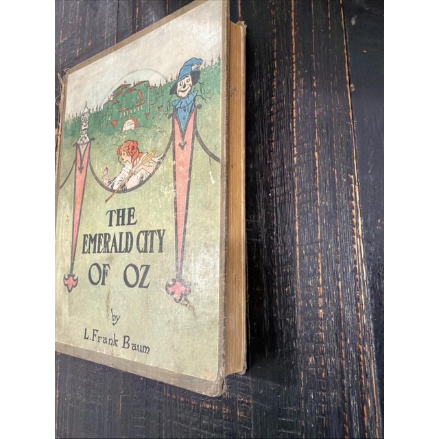 Paper THE EMERALD CITY OF OZ Hardcover Book 1910 L Frank Baum John R Neill Reilly Lee For Sale - Image 7 of 8