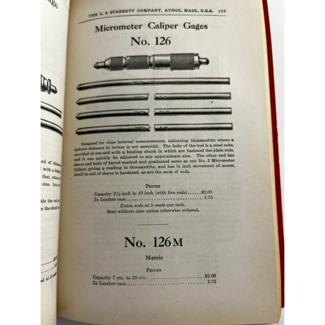 American 1915 Starrett Tools Book For Sale - Image 3 of 10