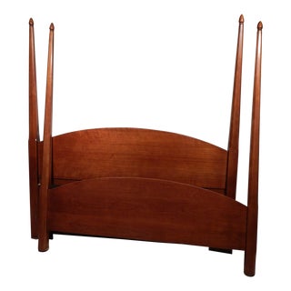 Ethan Allen Queen or Full Size Four Poster Bed Headboard and Footboard For Sale