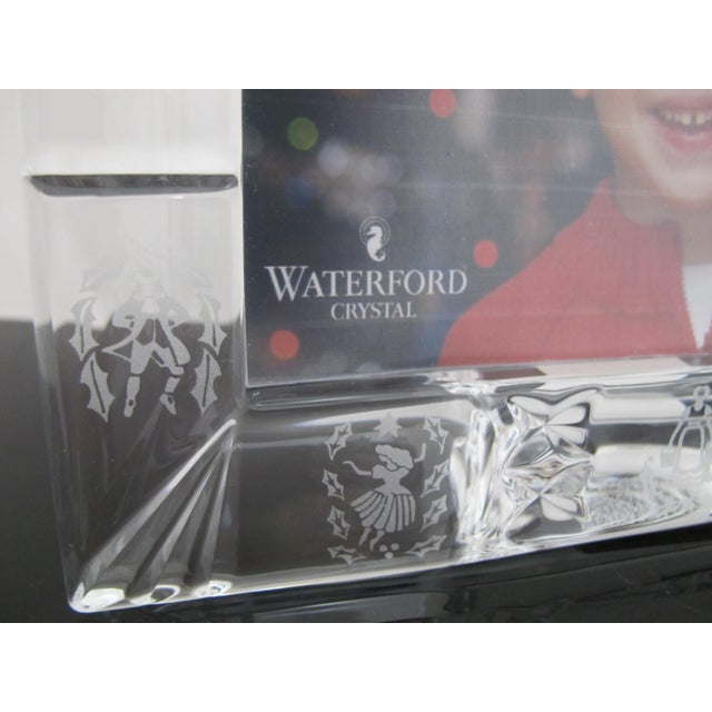 Transparent Waterford Crystal 12 Days of Christmas Limited Edition 4x6 Photo Frame W/Box For Sale - Image 8 of 13