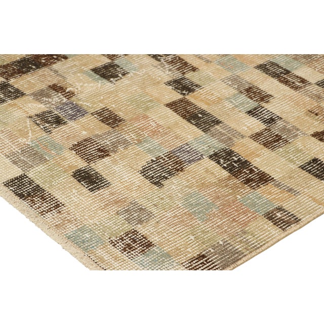Vintage Zeki Müren Rug With Polychromatic Cubist Patterns, From Rug & Kilim For Sale In New York - Image 6 of 7