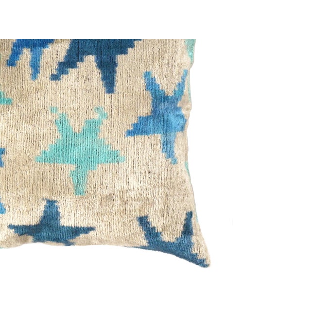 2020s Contemporary Decorative Accent Handmade Ikat Pillow For Sale - Image 5 of 7