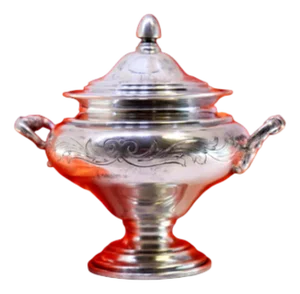 Silver Pot with Rounded Shape