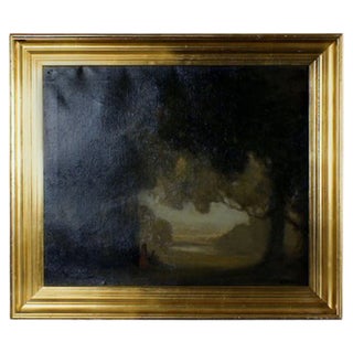 Oil on Canvas Landscape with People, 1891 For Sale