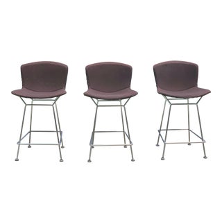 Knoll Re-Issued Bertoia Counter Height Stools- Set of 3 For Sale