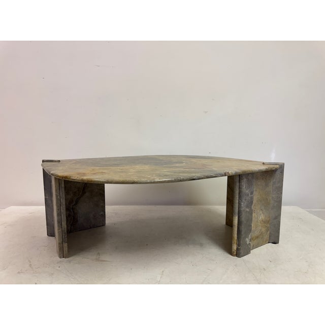 Eye Shaped Marble Coffee Table, 1980s For Sale - Image 6 of 13
